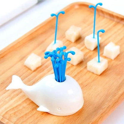 Colorful Whale Food Picks Set - Cofik