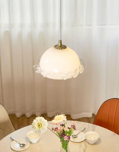 Vintage Clear Glass Hanging Pendant Light Fixture
