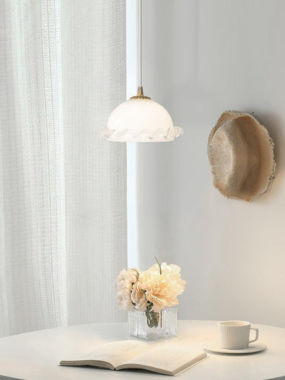Vintage Clear Glass Hanging Pendant Light Fixture