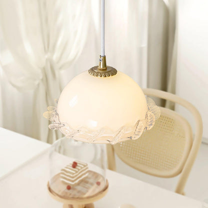 Vintage Clear Glass Hanging Pendant Light Fixture