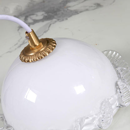 Vintage Clear Glass Hanging Pendant Light Fixture