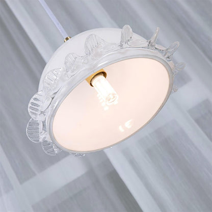 Vintage Clear Glass Hanging Pendant Light Fixture