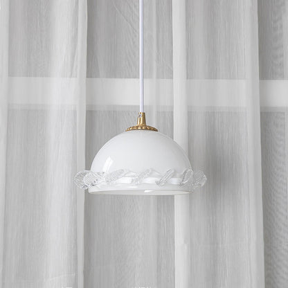Vintage Clear Glass Hanging Pendant Light Fixture