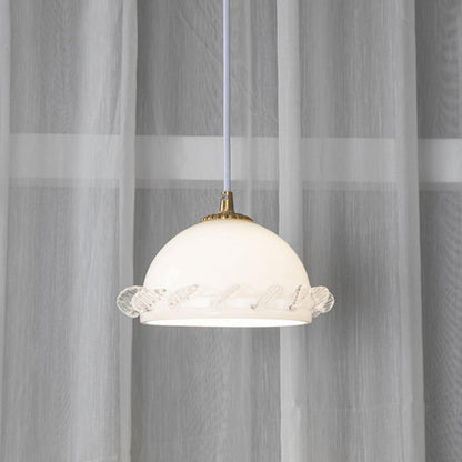 Vintage Clear Glass Hanging Pendant Light Fixture