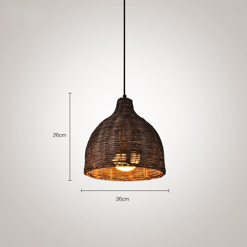 Natural Woven Pendant Lamp for Kitchen Island