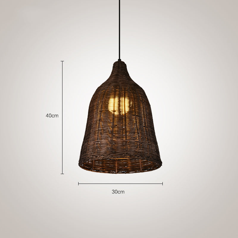 Natural Woven Pendant Lamp for Kitchen Island