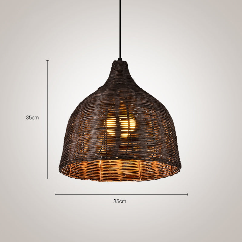 Natural Woven Pendant Lamp for Kitchen Island