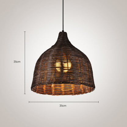 Natural Woven Pendant Lamp for Kitchen Island