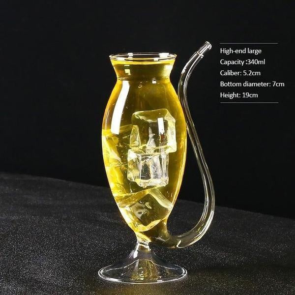 Fun Party Wine Glass with Straw