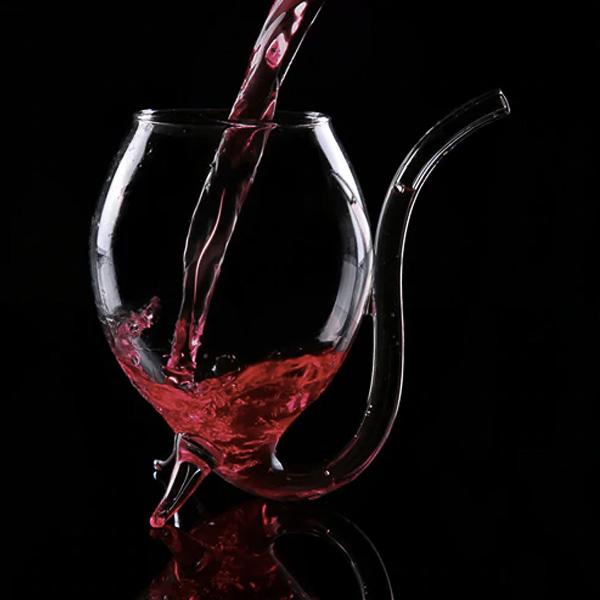 Fun Party Wine Glass with Straw