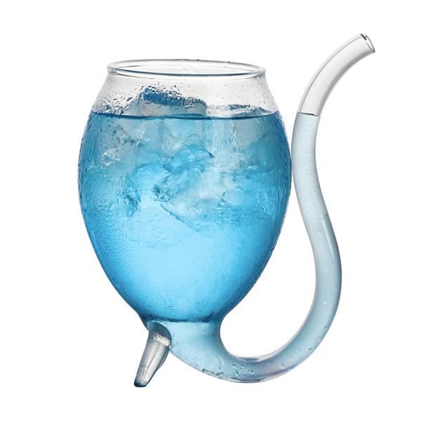 Fun Party Wine Glass with Straw