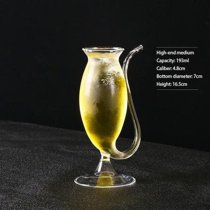 Fun Party Wine Glass with Straw - Cofik