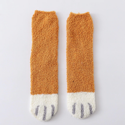 Cozy Fuzzy Cat Slippers Socks