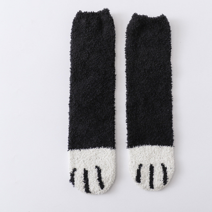 Cozy Fuzzy Cat Slippers Socks