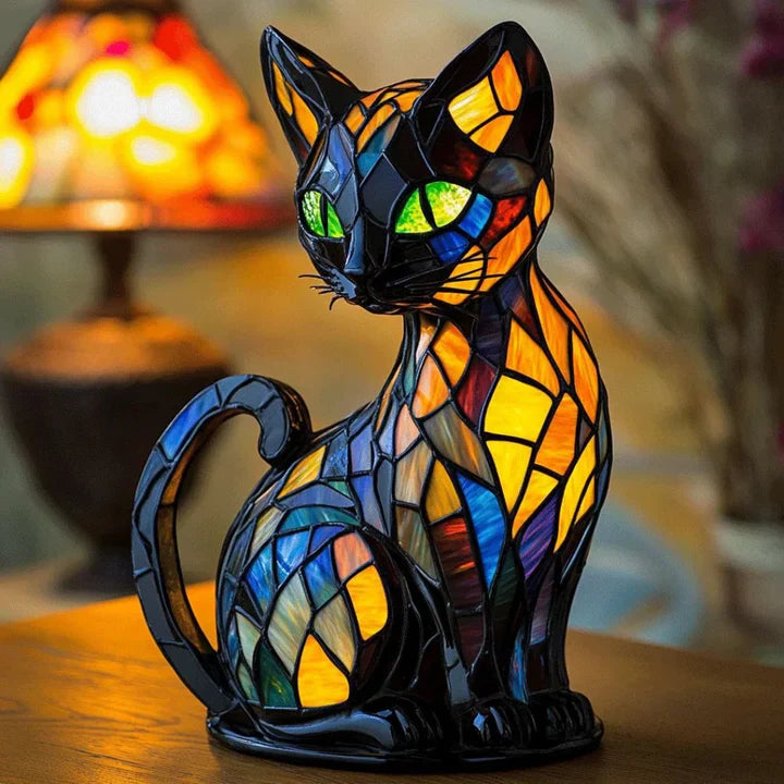 Colorful Cat Table Lamp with LED Light - Cofik