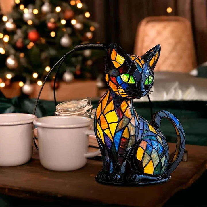 Colorful Cat Table Lamp with LED Light