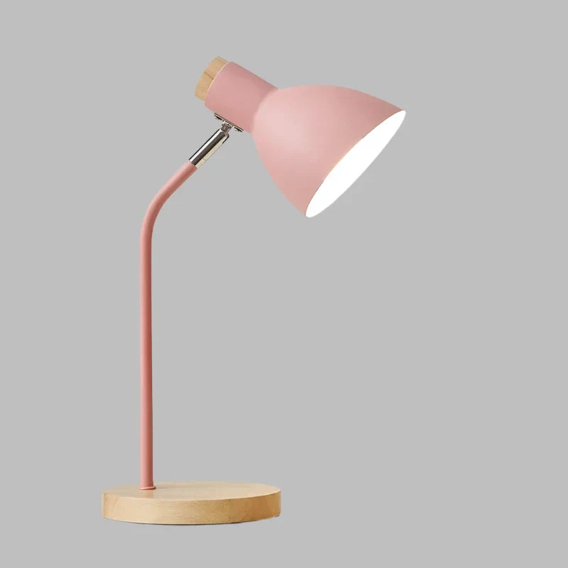 Rustic Wood and Metal Desk Lamp