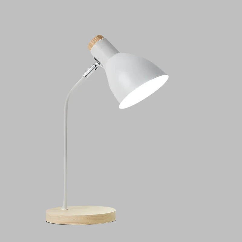 Rustic Wood and Metal Desk Lamp - Cofik