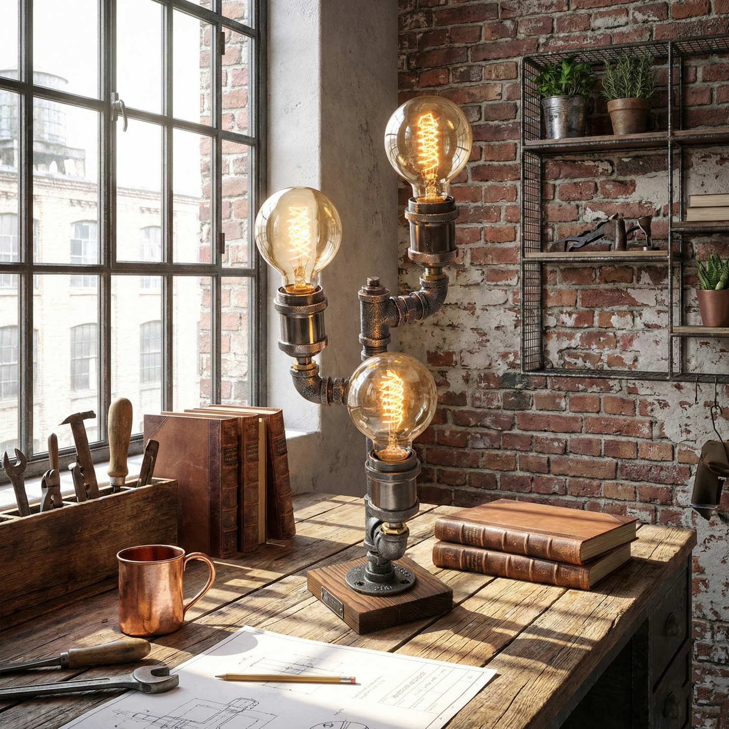Rustic Vintage Desk Lamp