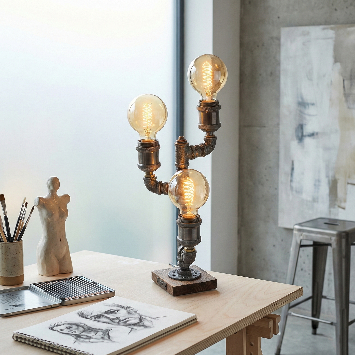 Rustic Vintage Desk Lamp