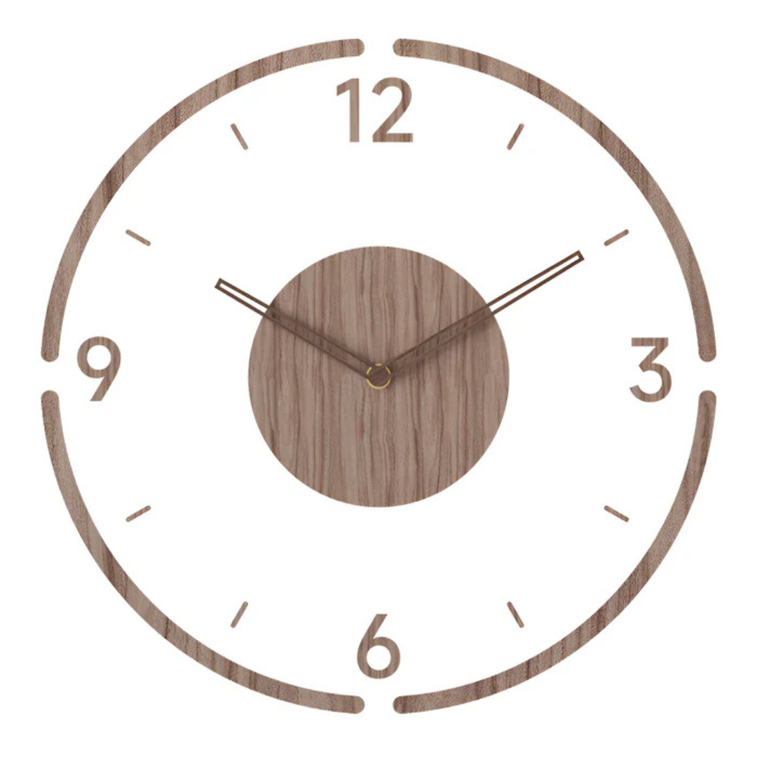 Quiet Wooden Modern Wall Clock