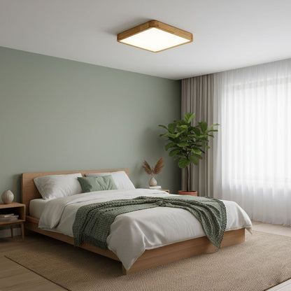 Natural Wood LED Pendant Light Fixture