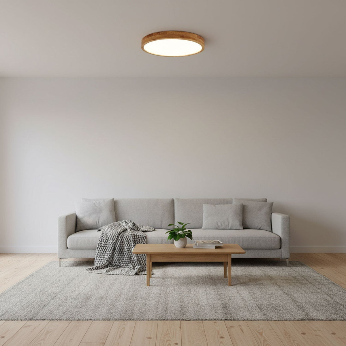 Natural Wood LED Pendant Light Fixture