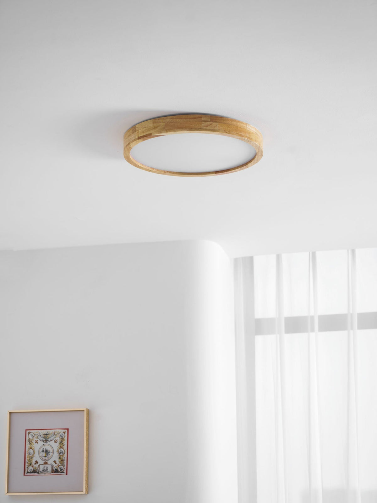 Natural Wood LED Pendant Light Fixture
