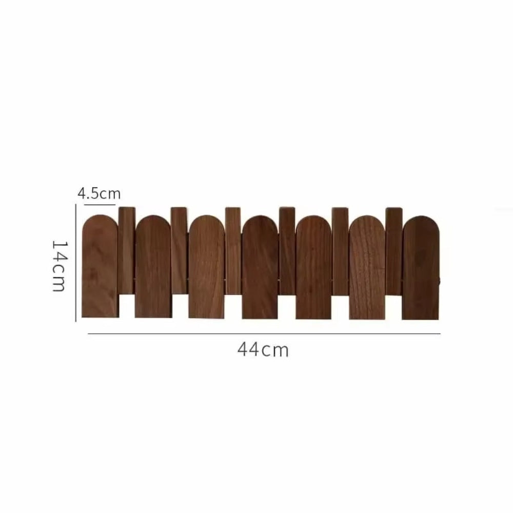 Rustic Wood Wall Mounted Coat Hook Rack