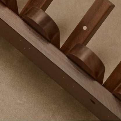 Rustic Wood Wall Mounted Coat Hook Rack