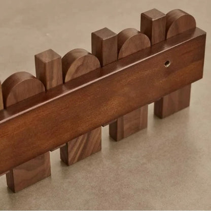 Rustic Wood Wall Mounted Coat Hook Rack