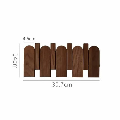 Rustic Wood Wall Mounted Coat Hook Rack - Cofik