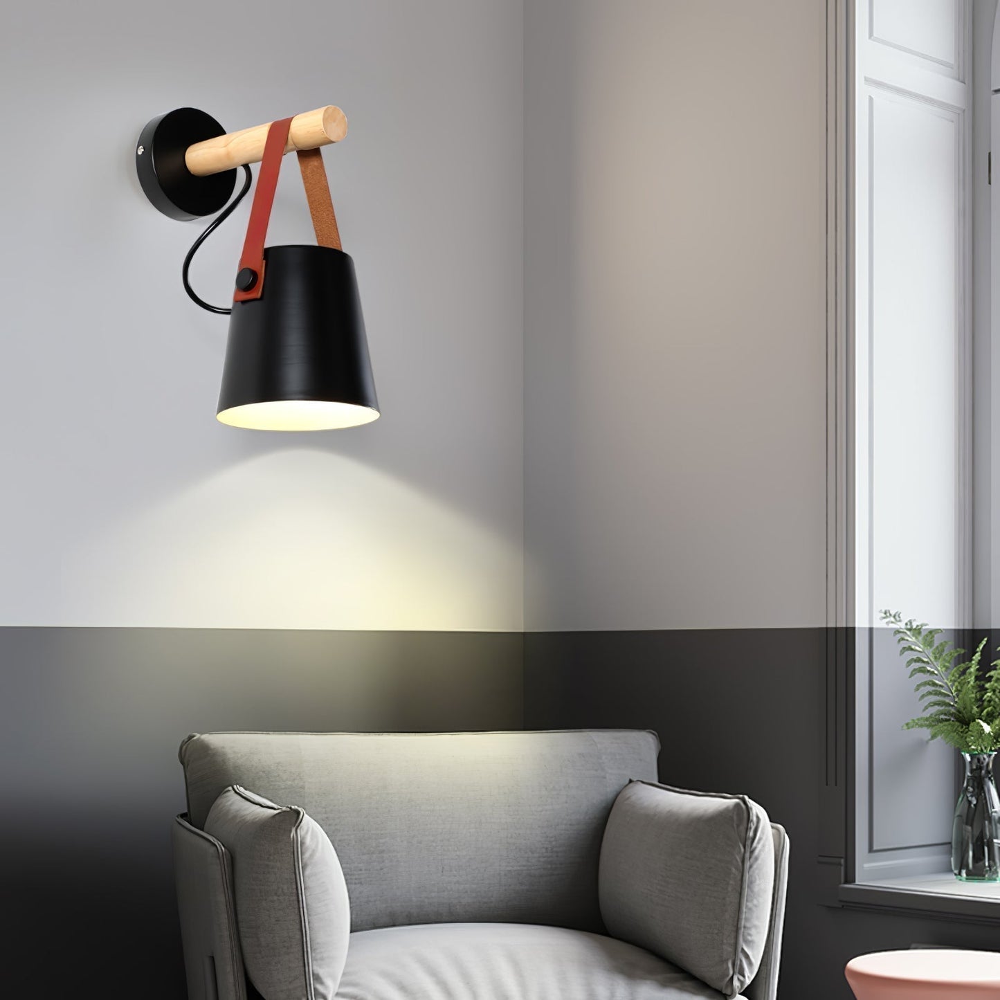 Rustic Cone Shaped Wall Lamp