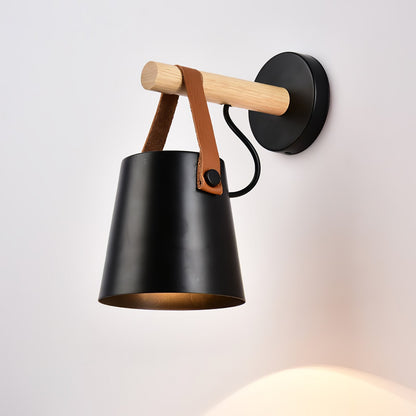 Rustic Cone Shaped Wall Lamp