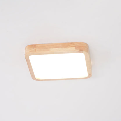 Natural Wood LED Pendant Light Fixture