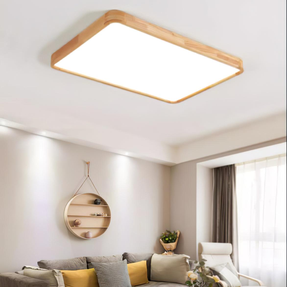 Natural Wood LED Pendant Light Fixture