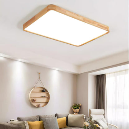 Natural Wood LED Pendant Light Fixture