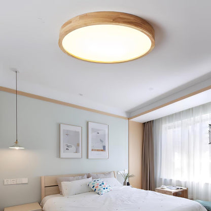 Natural Wood LED Pendant Light Fixture