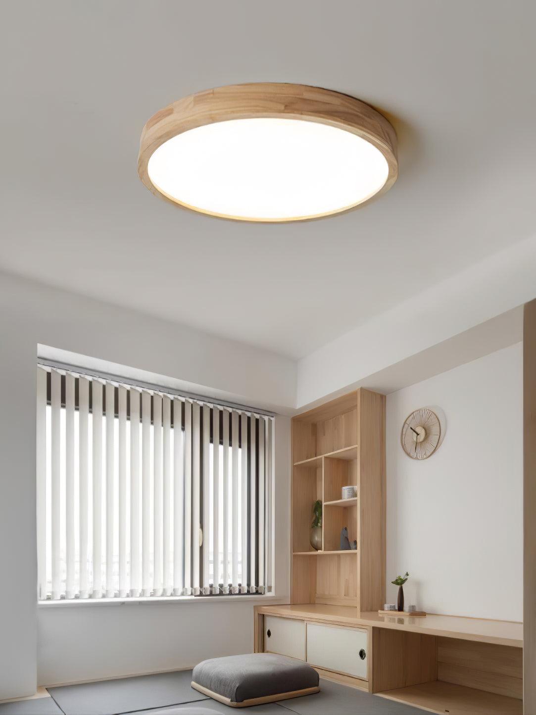 Natural Wood LED Pendant Light Fixture