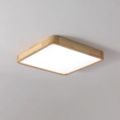 Natural Wood LED Pendant Light Fixture