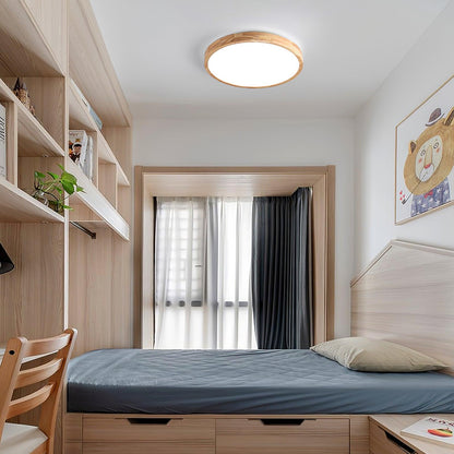 Natural Wood LED Pendant Light Fixture