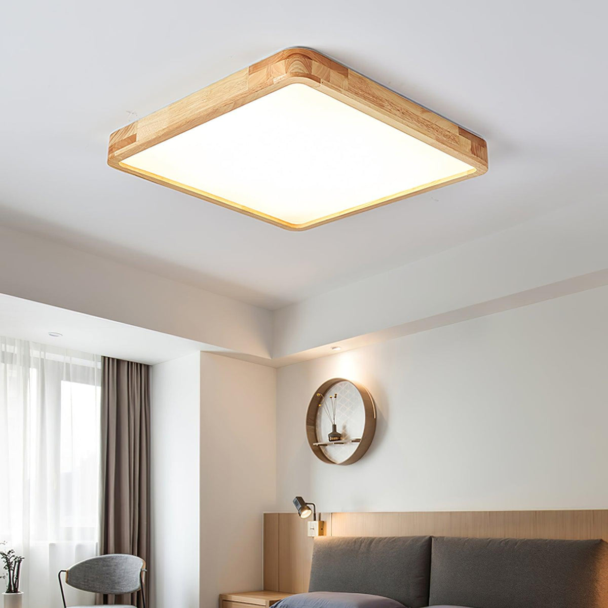 Natural Wood LED Pendant Light Fixture