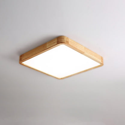 Natural Wood LED Pendant Light Fixture