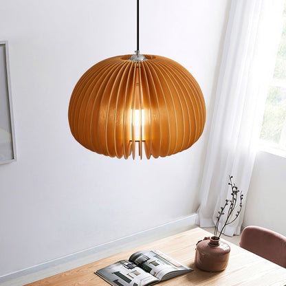 Rustic Autumn Hanging Wooden Pendant Light