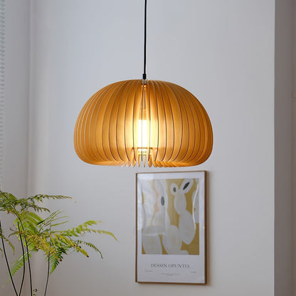 Rustic Autumn Hanging Wooden Pendant Light