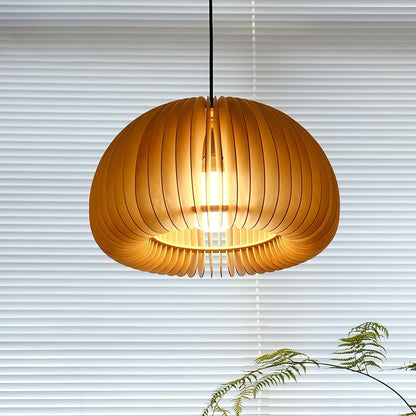 Rustic Autumn Hanging Wooden Pendant Light