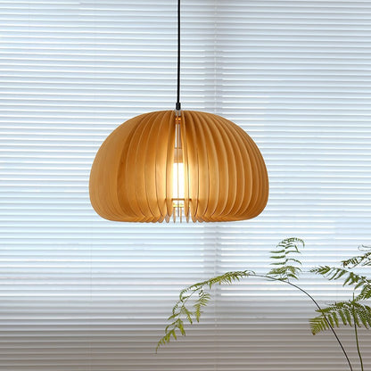 Rustic Autumn Hanging Wooden Pendant Light