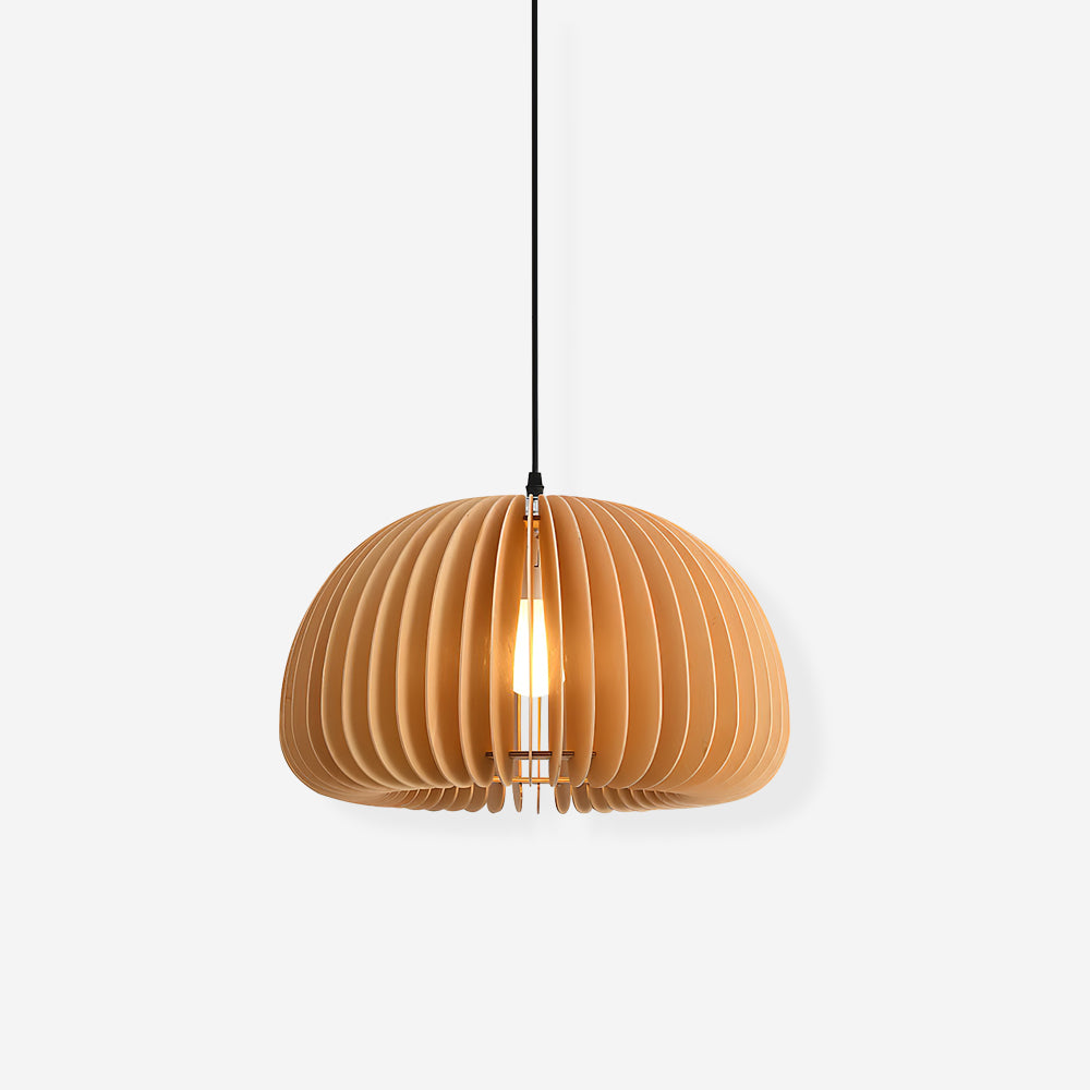 Rustic Autumn Hanging Wooden Pendant Light