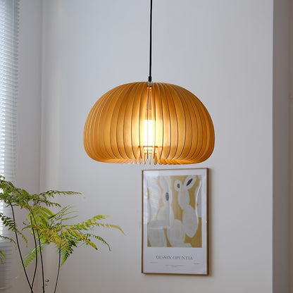 Rustic Autumn Hanging Wooden Pendant Light