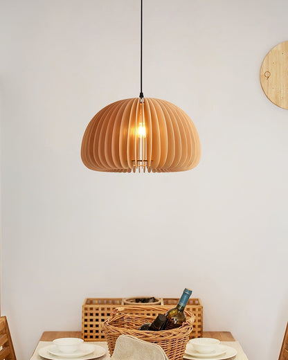 Rustic Autumn Hanging Wooden Pendant Light